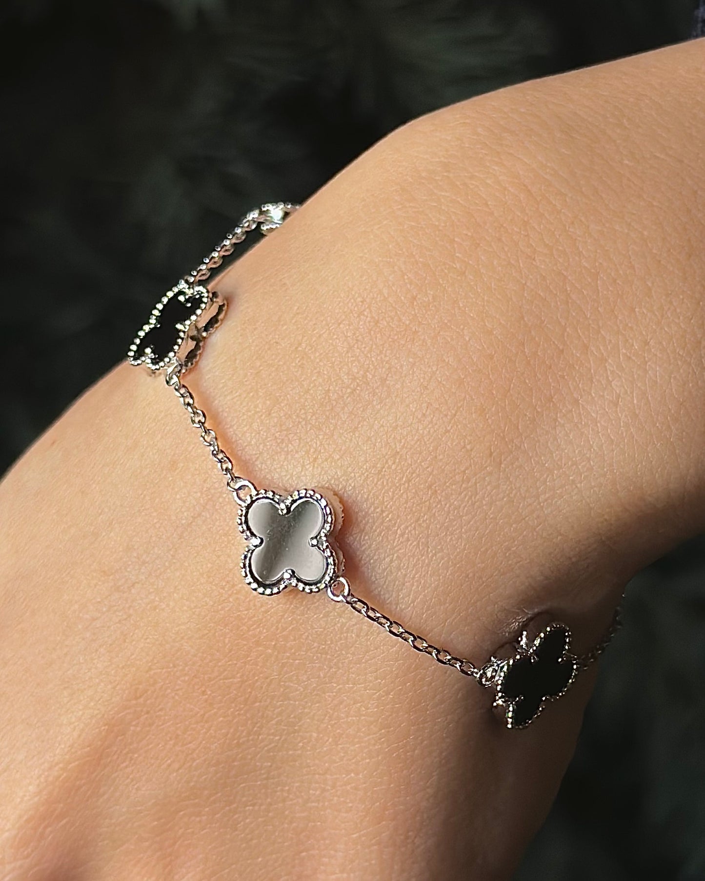 Noir Clover Bracelet